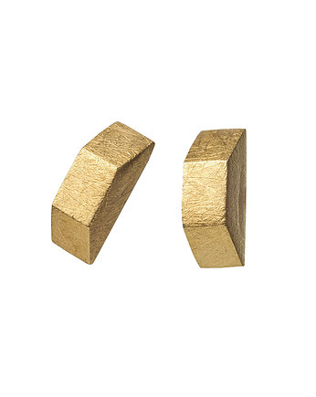 Kolczyki pozłacane EDGY/ Royal/piramidy, Daria Siwiak Jewellery