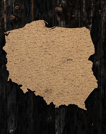 Korkowa mapa Polski_105x98cm, RZEMIOSŁO
