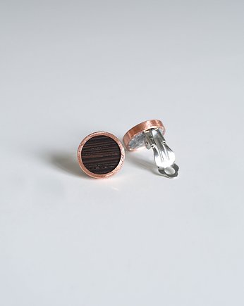 Kolczyki WOODEN NATURE WE - klips, CU Earrings