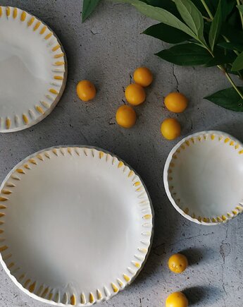 Ceramiczny zestaw Talerzy Handmade, Ceramic Story