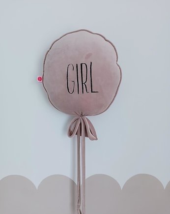 Poduszka balon GIRL BEŻOWY, OSOBY - Prezent dla chłopaka na urodziny