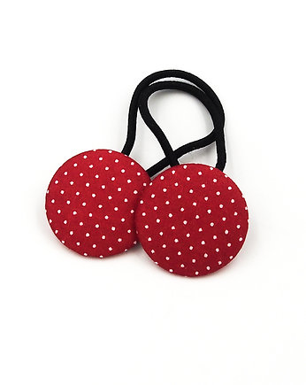 Gumki do włosów czerwone w kropeczki Claire, Momilio