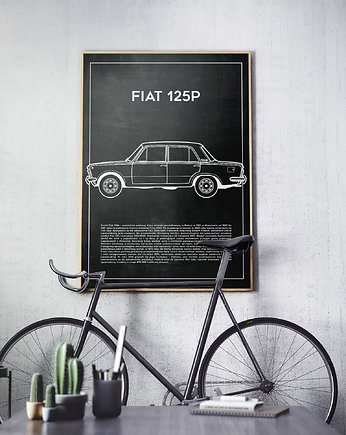 Plakat Polska Motoryzacja - Fiat 125p, Peszkowski Graphic