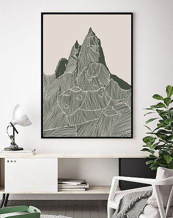 Mnich / Tatry w zieleni / Góry /Grafika, Jola Regeńczuk Art