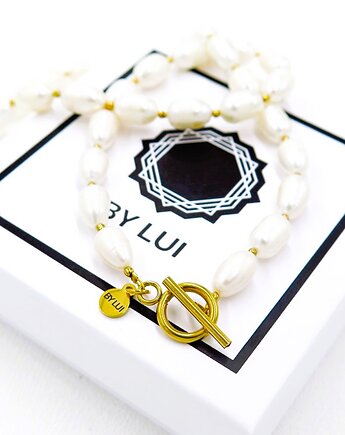 Naszyjnik Zapięcie Toggle Perły & Hematyty CLASSIC PEARLS, BY LUI Biżuteria i Dodatki