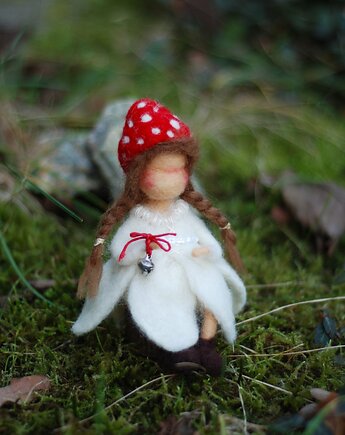 Leśna Wróżka Muchomorek - Waldorf toys, BoboLobo Handicraft