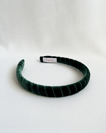 Rogalikowa opaska Bottle Green slim