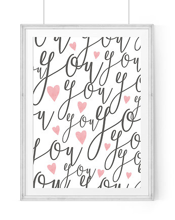 Plakat love you - A3, wejustlikeprints