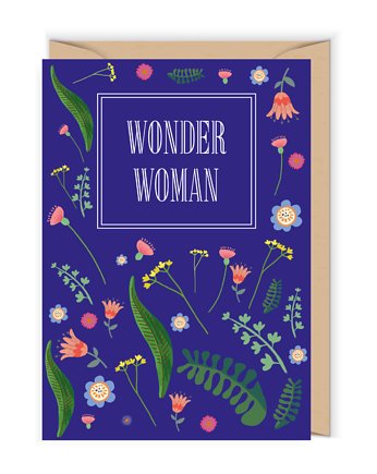 Kartka dla przyjaciółki z napisem Wonder Woman, Cudowianki