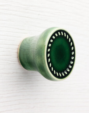Gałka do mebli zieleń butelkowa, wz.12, pracowniazona