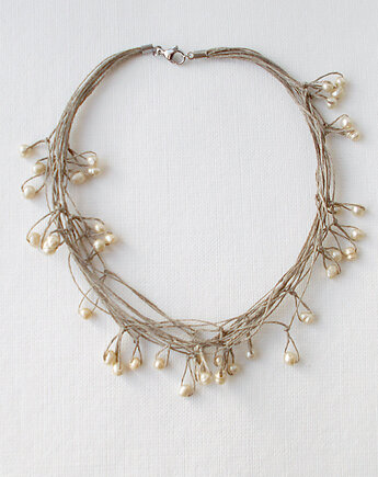 Perły w kolorze szampana Naszyjnik, galeria nuit