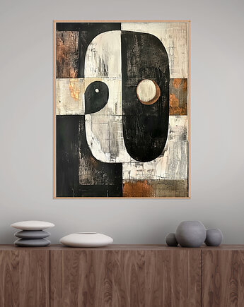 Geometria natury - Plakat, druk - Minimalizm, Boho, Loft #145, Black Sapphire Art