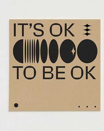 It's ok / Oryginalna grafika / poster print / plakat, Alina Rybacka
