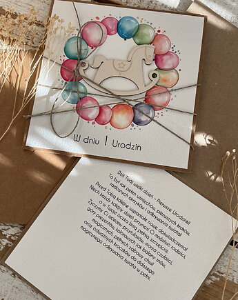 Ręcznie robiona kartka na urodziny  życzenia urodzinowe dla dziecka - Twój pi, sorte