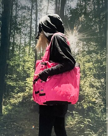 Torba jeansowa Robo Pink, .fija.