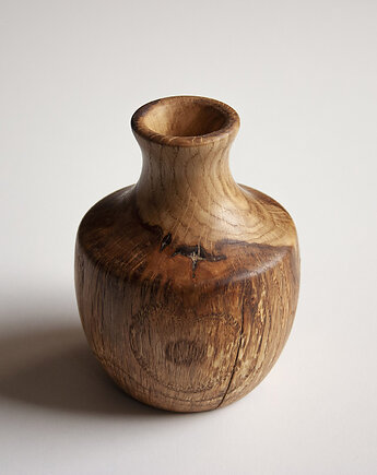 Mały klasyczny wazonik dębowy, I Wood Say