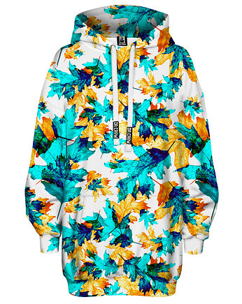 Bluza Oversize Tunika DR.CROW Cyan Leaves, DrCrow