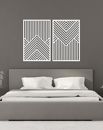 3D DEKORACYJNE PANELE GEOMETRYCZNE, NOWOCZESNA DEKORACJA ŚCIENNA, BIAŁY, ORNAMENTI