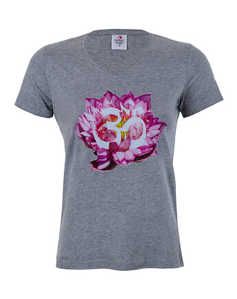 Bluzka t-shirt lotos ohm JOGA szara, Ella Dora