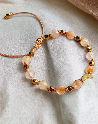 DOBROBYT - cytryn, lunula - AMULET, kaktusia