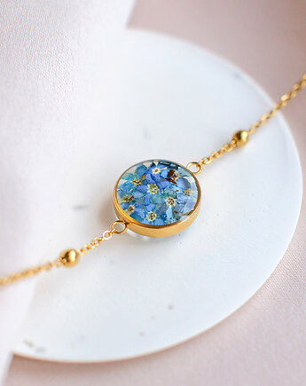 Bransoletka z niezapominajkami, nature gift