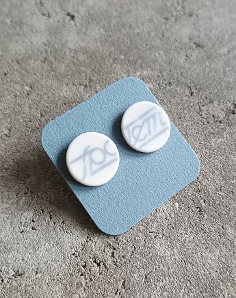 Kolczyki ceramiczne Społem, biżuteria z talerzy