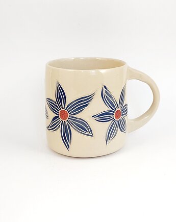 Kubek z uchem Kwiaty 380 ml