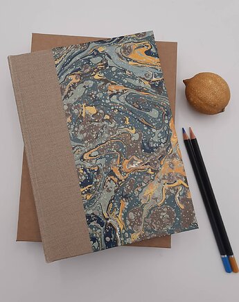 Notes w linię A5 Ręcznie wykonany, 200 stron, marmurkownia