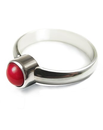  	"Srebrny z koralem" Srebro 925, Toros Design