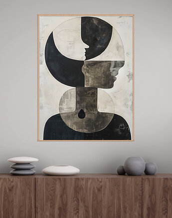 Geometria natury - Plakat, druk - Minimalizm, Boho, Loft #44, Black Sapphire Art