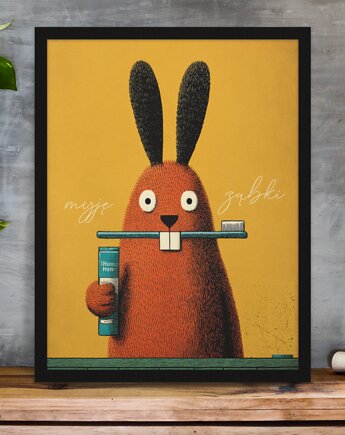 Plakat myję ząbki, polkastudio