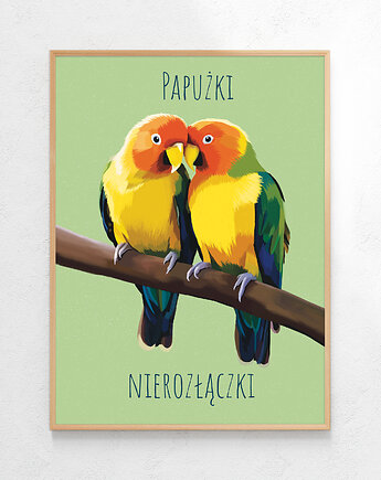 Plakat Papużki nierozłączki, Czamarska grafika