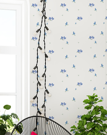 Tapeta dla dzieci w kwiaty (Blue Flowers), HUMPTY DUMPTY ROOM DECORATION