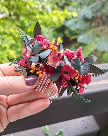 Grzebyk do włosów z kwiatami, Mudryk Viktoria Dried Flowers