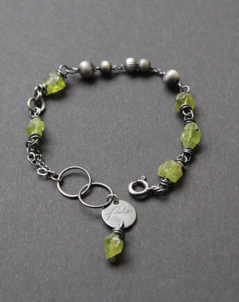 Unikatowa bransoletka z oliwinami vol. I