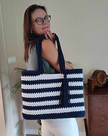 Torba na ramię ze sznurka 40cmx30cm, MISZ MASZ Dorota Tyszko