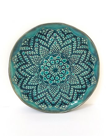 Dekoracyjny talerz z koronką, Ceramika Ana