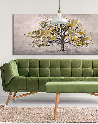 Obraz na płotnie Drzewo w beżach- 147x60, LUdesign gallery