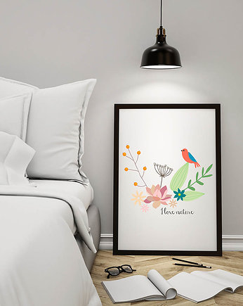 Plakat. Kwiaty i ptaki, Love Life and Forest