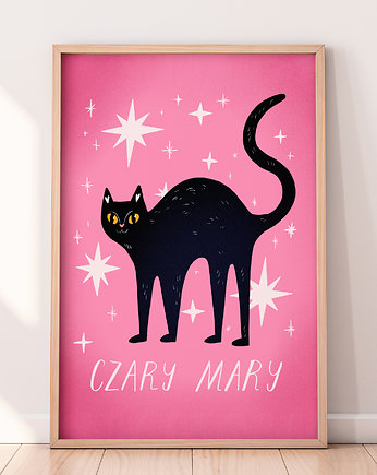 Plakat Czary Mary - Różowy, Gosia Nowak Designaur