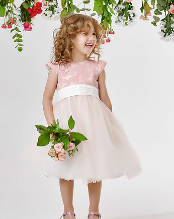 Różowa tiulowa sukienka dla dziewczynki Eva, AL DA