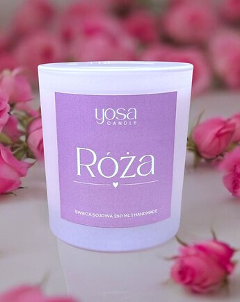 Świeca Sojowa Walentynkowa Róża 260 ml, Yosa Candle
