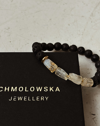 Bransoletka męska Cytryn i Lawa, Chmolowska Jewellery