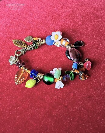 Zima nie trwa wiecznie Urocza bransoletka kwiatowa w stylu boho handmade, Galeria Limart