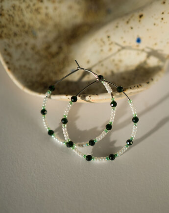 Kolczyki koła z koralików, Dwie Gliny