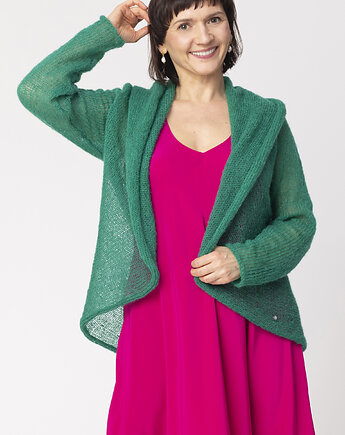 Lekki sweter wełniany damski Reneta - Szmaragdowy, YOU by Tokarska