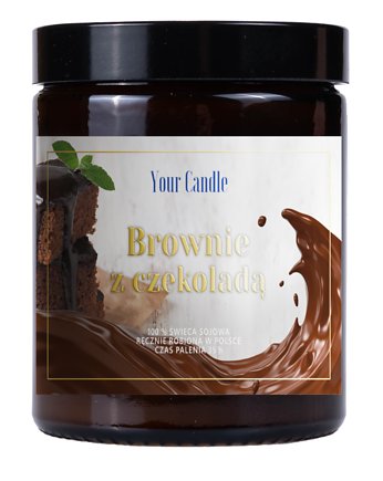 ŚWIECA SOJOWA BROWNIE Z CZEKOLADĄ 180 ml - YOUR CANDLE, Your Candle