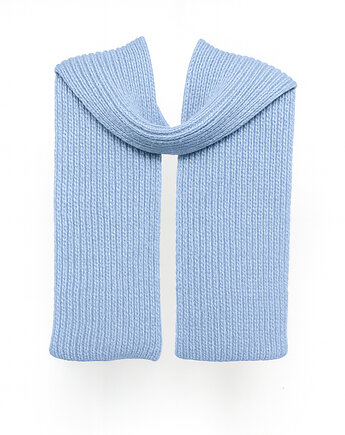 PUCHACZ RWS - duży mięsisty szalik z etycznej wełny merino i bawełny, KOPYTO