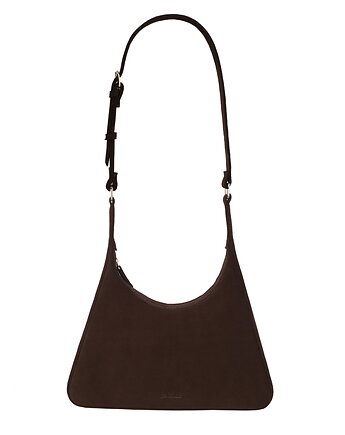 Torebka skórzana KATE - BROWN SUEDE, JO MAXX
