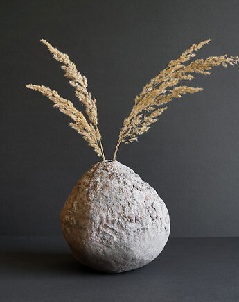 Ręcznie rzeźbiony wazon na suszone kwiaty, STUDIO blureco